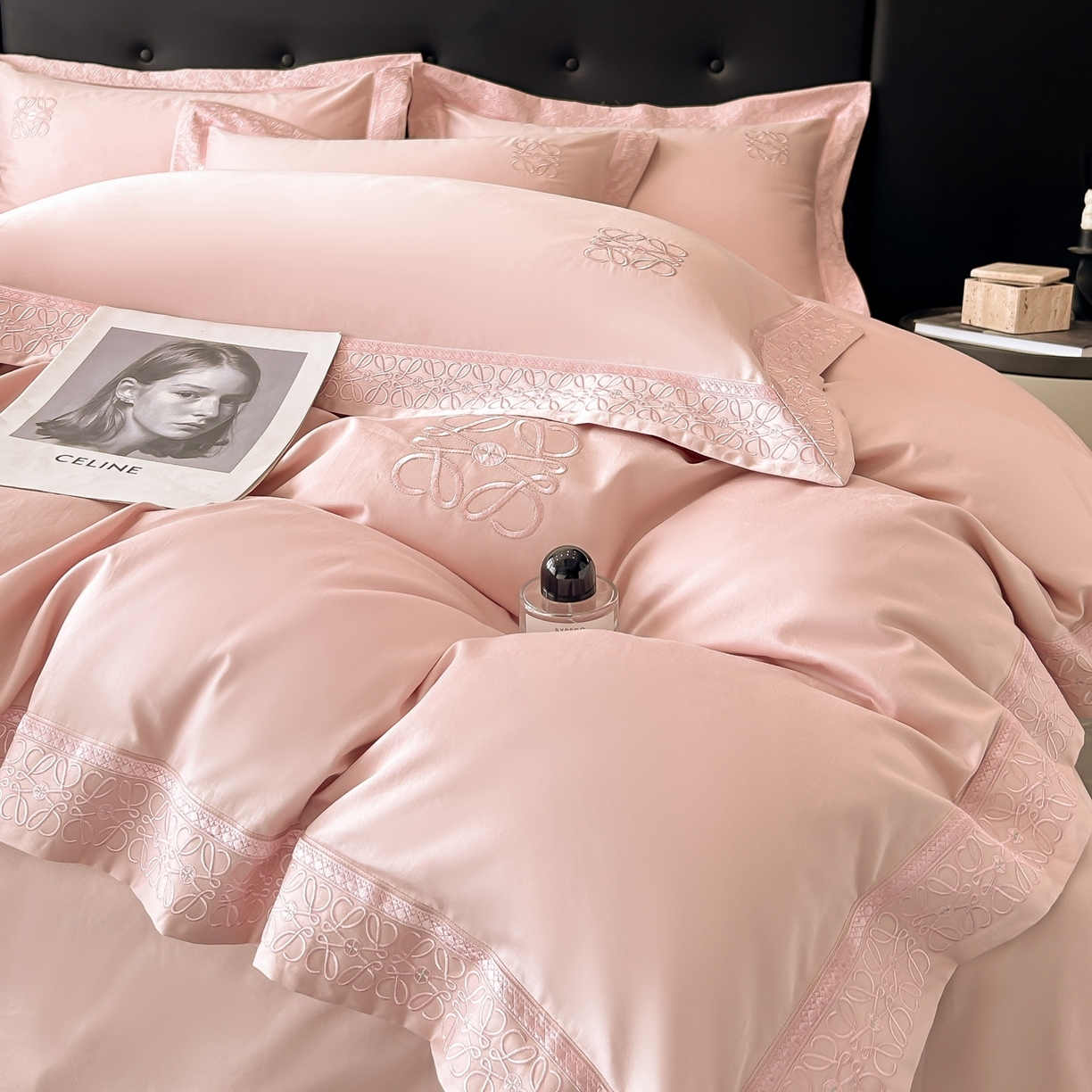 91家纺网 家纺一手货源 找家纺 （总）安妮家居 2025新款A类100s长绒棉纯棉贡缎四件套-塞纳