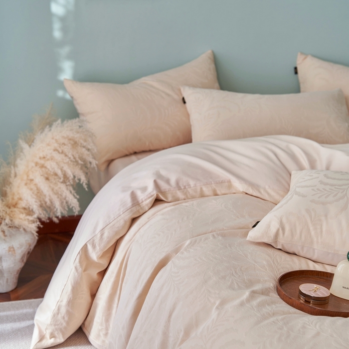 91家纺网 家纺一手货源 找家纺 （总）眷恋家纺 2025年全棉纯棉染色提花四件套-沄梦