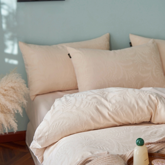 91家纺网 家纺一手货源 找家纺 （总）眷恋家纺 2025年全棉纯棉染色提花四件套-沄梦