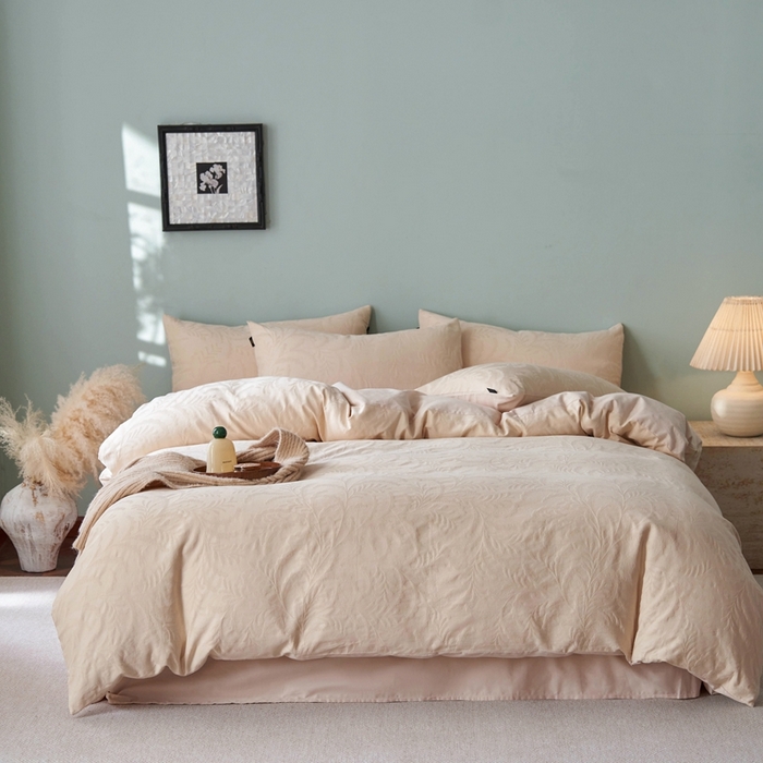 91家纺网 家纺一手货源 找家纺 眷恋家纺 2025年全棉纯棉染色提花四件套-沄梦 沄梦-皇家米