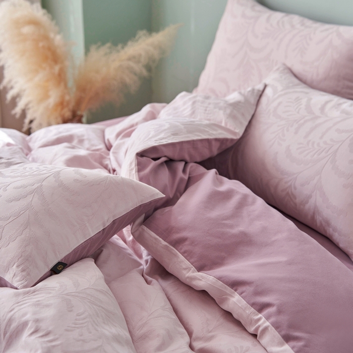 91家纺网 家纺一手货源 找家纺 眷恋家纺 2025年全棉纯棉染色提花四件套-沄梦 沄梦-珍珠粉