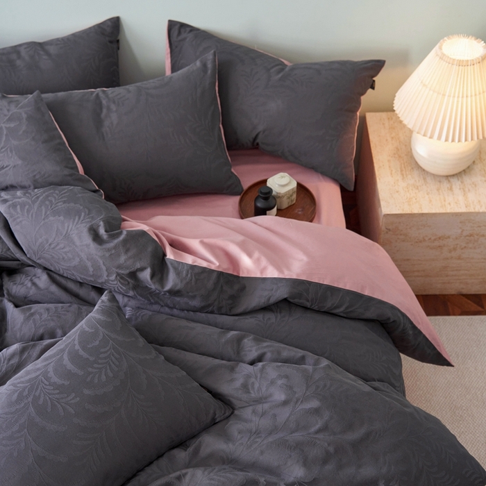 91家纺网 家纺一手货源 找家纺 眷恋家纺 2025年全棉纯棉染色提花四件套-沄梦 沄梦-青灰