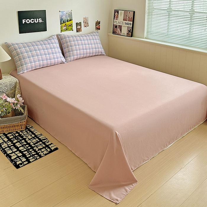 91家纺网 家纺一手货源 找家纺 南通菲度家纺 2025新款ins博主风软糯糯亲肤印花热款纯色格子无印风水洗棉时尚四件套 芝加哥