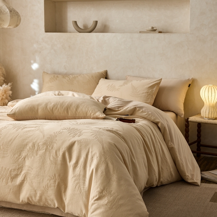 （总）眷恋家纺 2025年全棉纯棉染色提花四件套-云杉