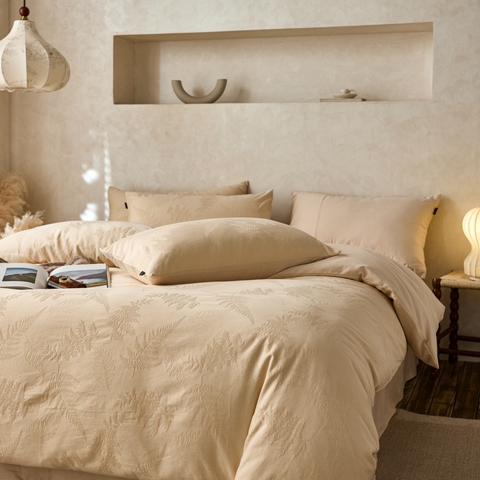 91家纺网 家纺一手货源 找家纺 （总）眷恋家纺 2025年全棉纯棉染色提花四件套-云杉