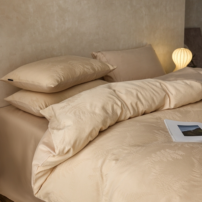 91家纺网 家纺一手货源 找家纺 眷恋家纺 2025年全棉纯棉染色提花四件套-云杉 云杉-皇家米