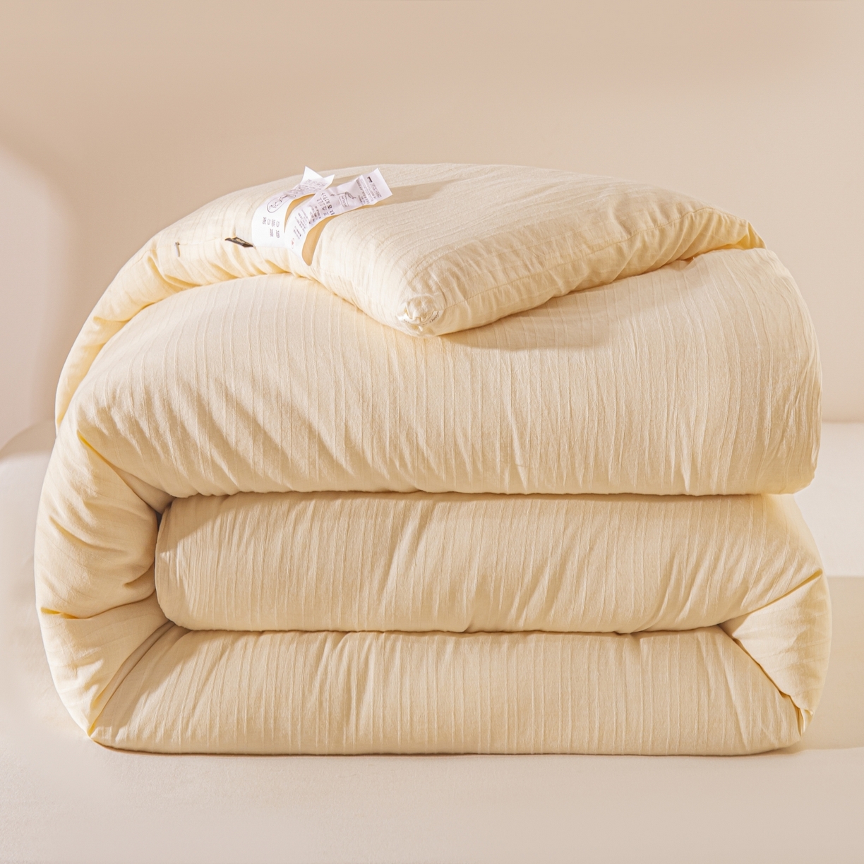 欧夏家纺 2025新款全棉纱布棉花被冬被春秋被被子被芯 琥珀色