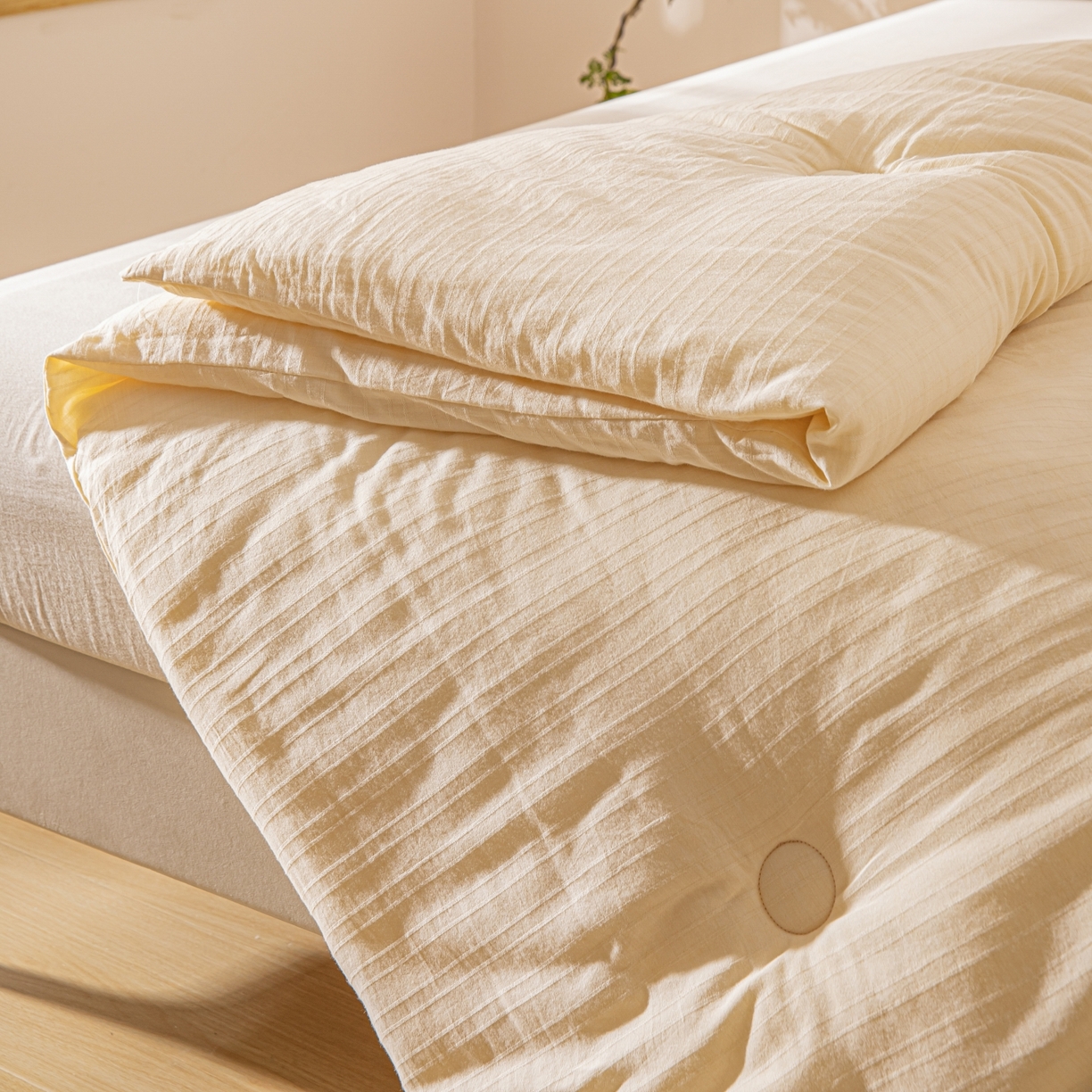 91家纺网 家纺一手货源 找家纺 欧夏家纺 2025新款全棉纱布棉花被冬被春秋被被子被芯 琥珀色