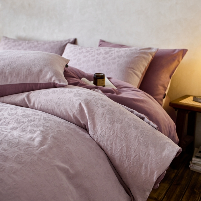 91家纺网 家纺一手货源 找家纺 （总）眷恋家纺 2025年全棉纯棉染色提花四件套-郁见春色