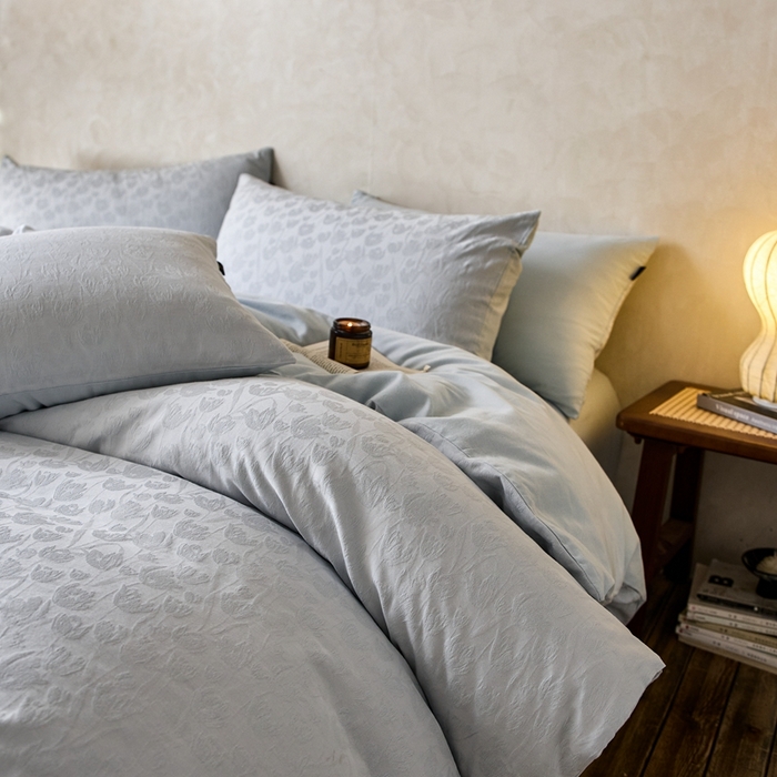 91家纺网 家纺一手货源 找家纺 （总）眷恋家纺 2025年全棉纯棉染色提花四件套-郁见春色