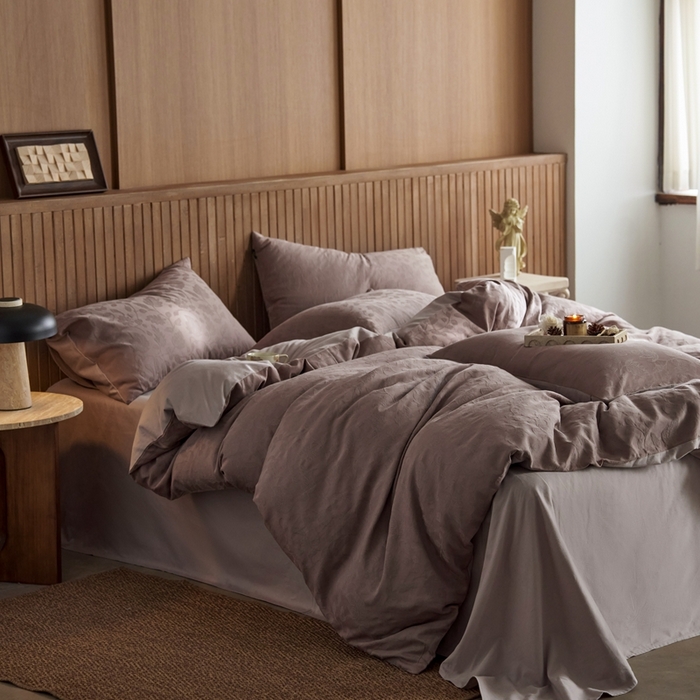 91家纺网 家纺一手货源 找家纺 （总）眷恋家纺 2025年全棉纯棉染色提花四件套-南风