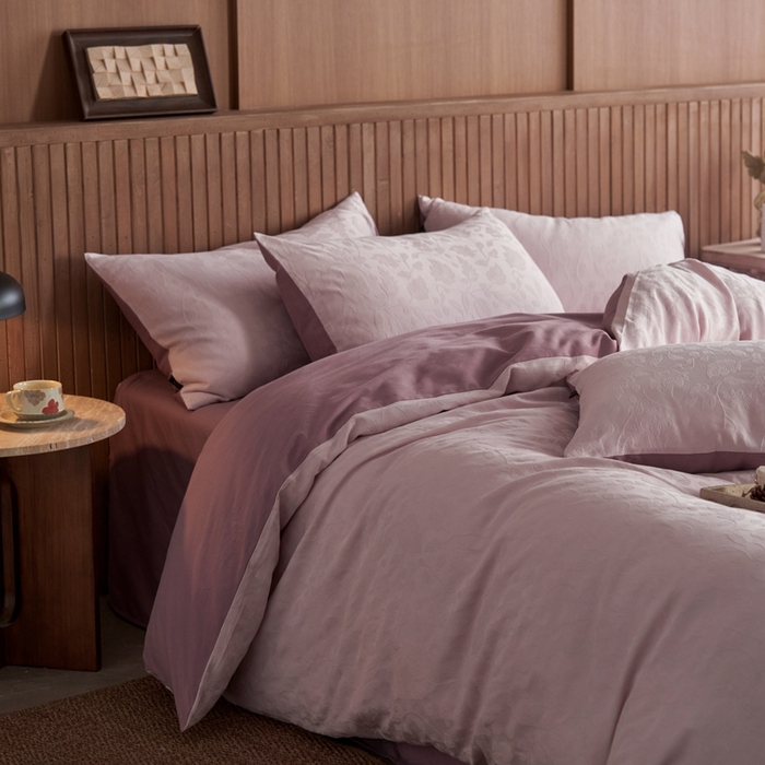 91家纺网 家纺一手货源 找家纺 眷恋家纺 2025年全棉纯棉染色提花四件套-南风 南风-珍珠粉