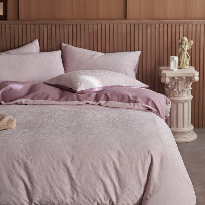 91家纺网 家纺一手货源 找家纺 眷恋家纺 2025年全棉纯棉染色提花四件套-南风 南风-珍珠粉