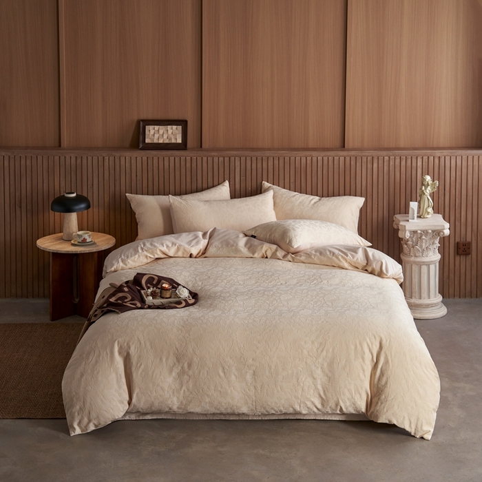 91家纺网 家纺一手货源 找家纺 眷恋家纺 2025年全棉纯棉染色提花四件套-南风 南风-皇家米