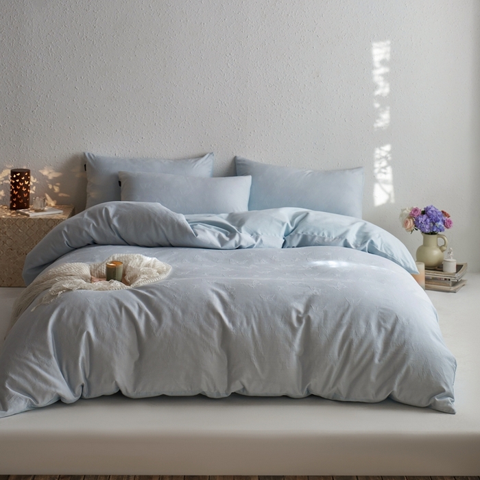 91家纺网 家纺一手货源 找家纺 （总）眷恋家纺 2025年全棉纯棉染色提花四件套-简蝶