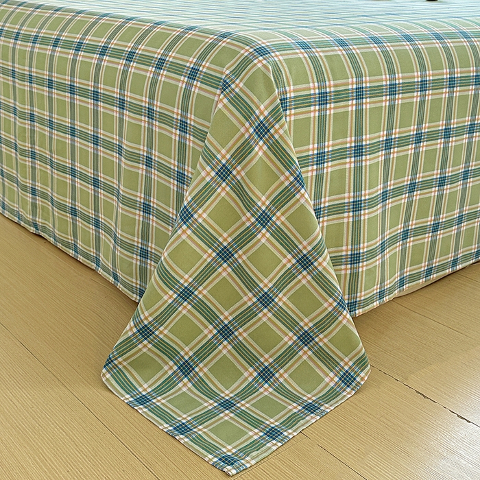 91家纺网 家纺一手货源 找家纺 南通菲度家纺 2025新款ins博主风软糯糯亲肤印花热款纯色格子无印风水洗棉时尚单床单 奥兰多