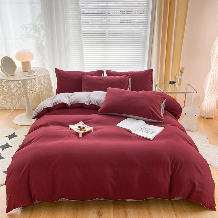 91家纺网 家纺一手货源 找家纺 （总）赫然家纺 2025新款纯色磨毛系列床笠款四件套