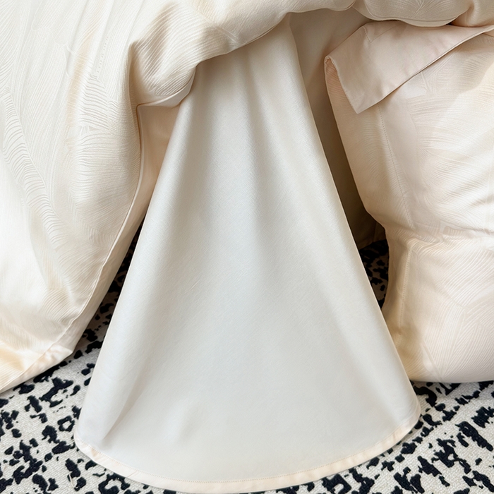 91家纺网 家纺一手货源 找家纺 （总）家居1号家纺 2025新款长绒棉纯棉提花四件套叶舞轻扬