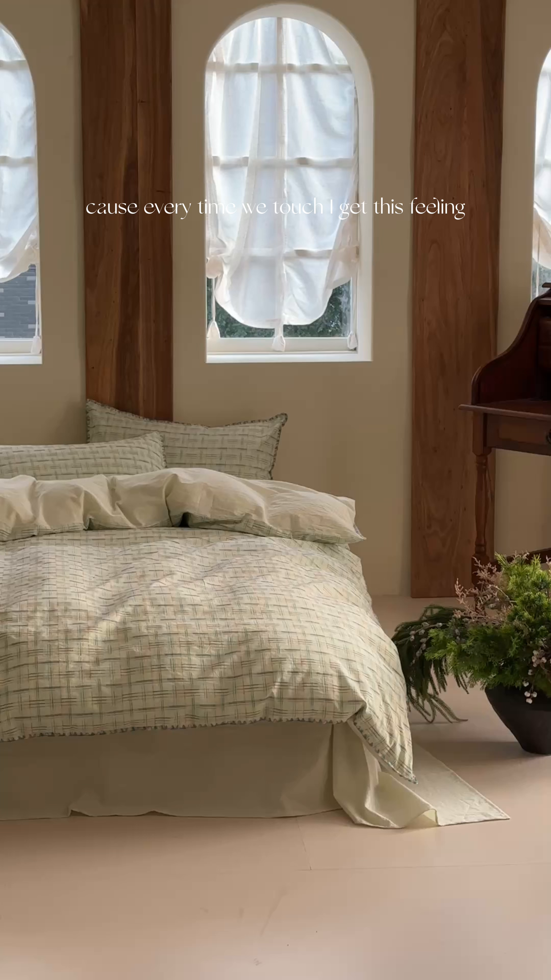 91家纺网 家纺一手货源 找家纺 洋铭区（原狠狠爱） 2025新款慕斯VS早安水洗棉彩边色织提花四件套 早安-苹果绿