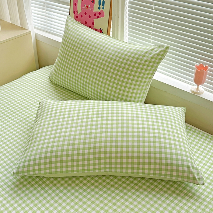 91家纺网 家纺一手货源 找家纺 南通菲度家纺 2025新款ins博主风软糯糯亲肤印花热款纯色格子无印风水洗棉时尚单床单 迈阿密