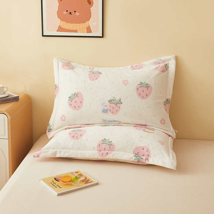 91家纺网 家纺一手货源 找家纺 （总）翎盈家纺 2025新款加厚高克重牛奶绒枕头套