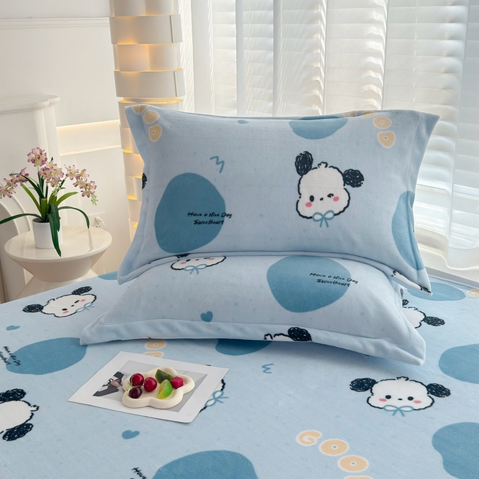 91家纺网 家纺一手货源 找家纺 （总）翎盈家纺 2025新款加厚高克重牛奶绒枕头套