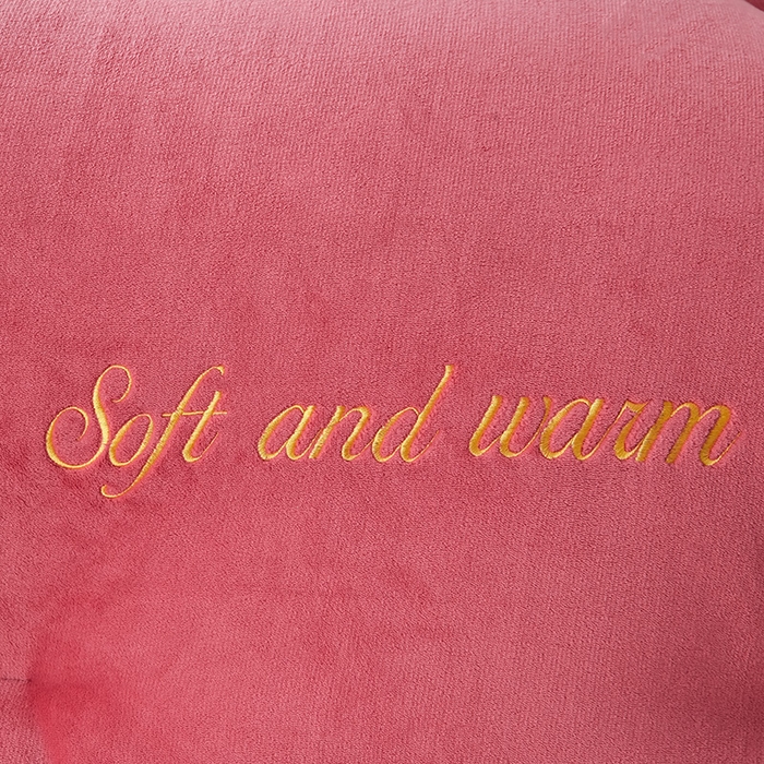 91家纺网 家纺一手货源 找家纺 金多美家纺 2025新款双面牛奶绒刺绣冬被被子被芯 豆沙红