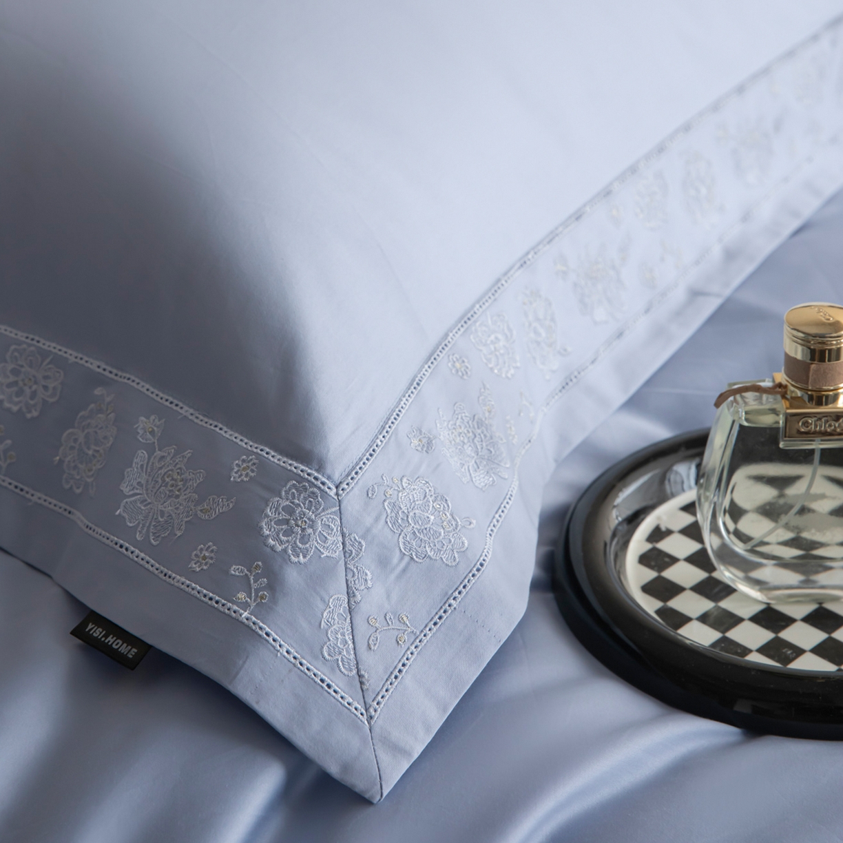 91家纺网 家纺一手货源 找家纺 安妮家居 2025新款全棉纯棉100%丝光喷气13376镂空刺绣四件套-海瑟薇 海瑟薇-蓝