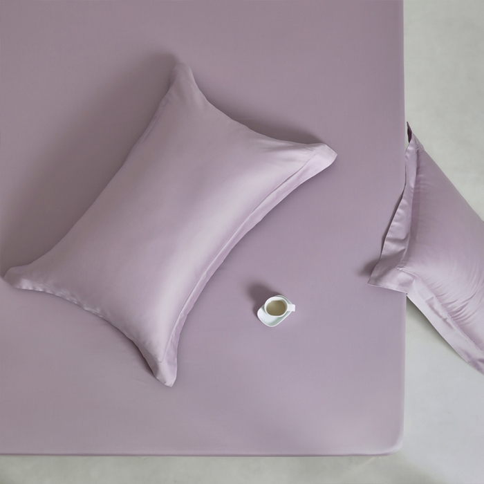 91家纺网 家纺一手货源 找家纺 柔觉家纺 柔系列A类100支单品床笠 梦幻紫