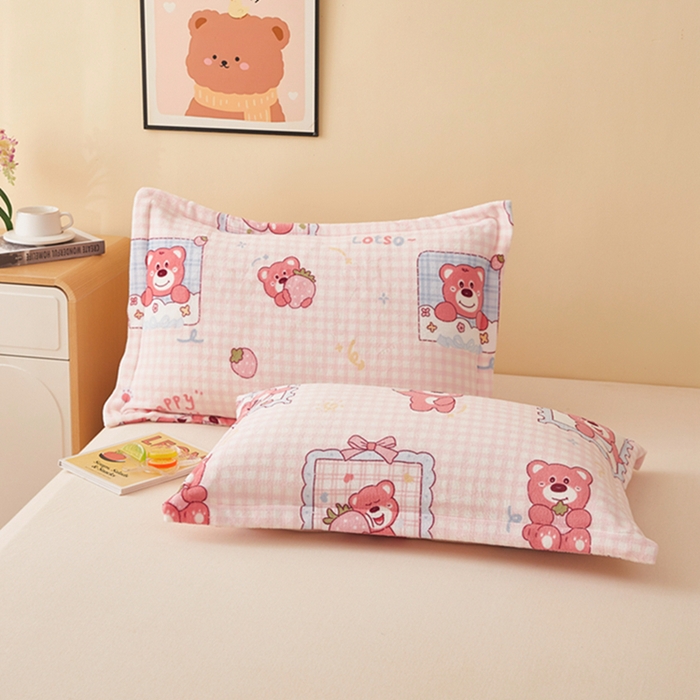 91家纺网 家纺一手货源 找家纺 （总）翎盈家纺 2025新款加厚高克重牛奶绒枕头套