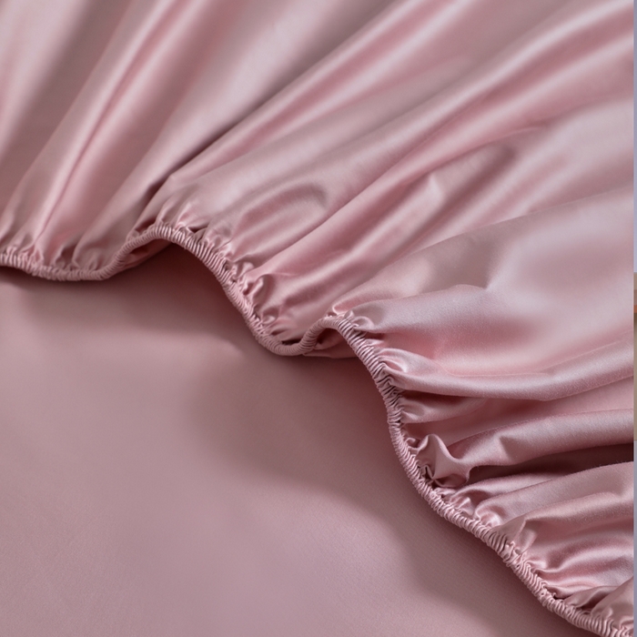 91家纺网 家纺一手货源 找家纺 柔觉家纺 柔系列A类100支单品床笠 豆沙色