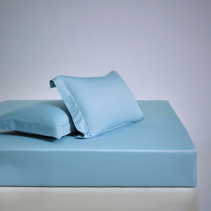 柔觉家纺 柔系列A类100支单品床笠 梦幻蓝