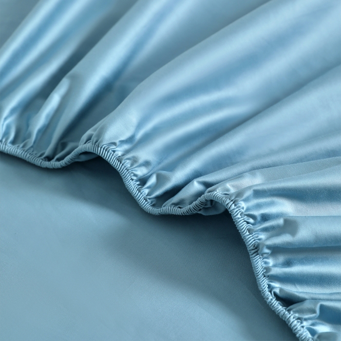 91家纺网 家纺一手货源 找家纺 柔觉家纺 柔系列A类100支单品床笠 梦幻蓝