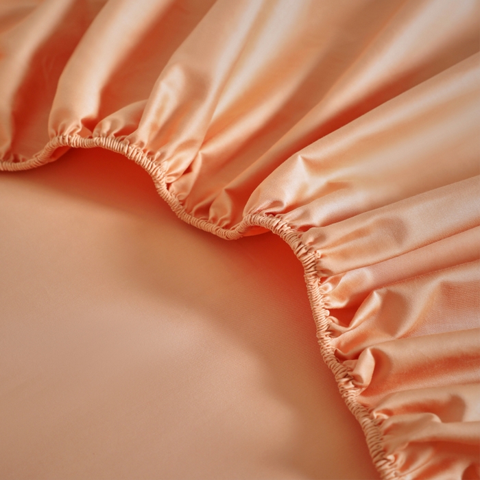 91家纺网 家纺一手货源 找家纺 柔觉家纺 柔系列A类100支单品床笠 太妃棕