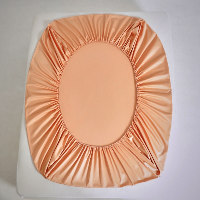 91家纺网 家纺一手货源 找家纺 柔觉家纺 柔系列A类100支单品床笠 太妃棕