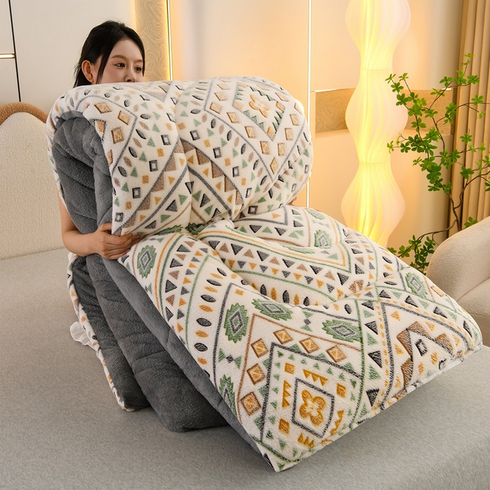 91家纺网 家纺一手货源 找家纺 （总）金多美家纺 2025新款AB版雪花绒羊羔绒冬被被子被芯