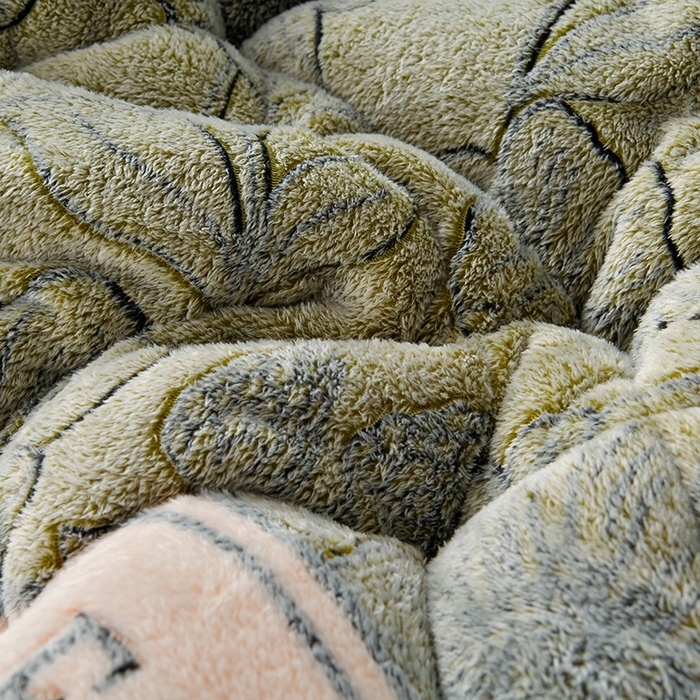 91家纺网 家纺一手货源 找家纺 金多美家纺 2025新款AB版雪花绒羊羔绒冬被被子被芯 绿茶情话