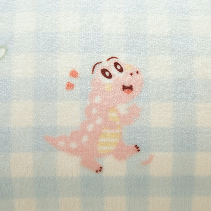 91家纺网 家纺一手货源 找家纺 翎盈家纺 2025新款加厚高克重牛奶绒枕头套 恐龙乐园