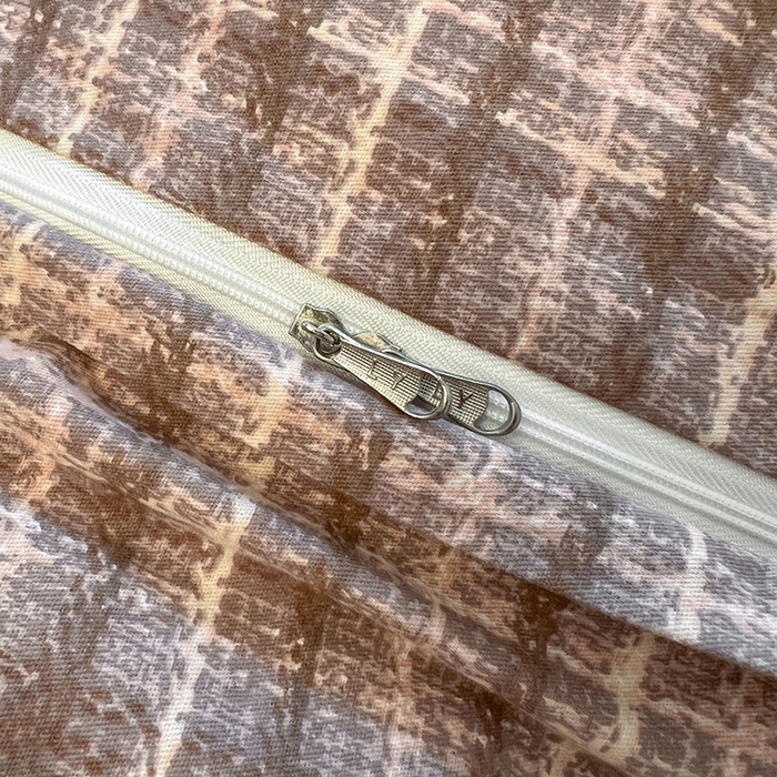 91家纺网 家纺一手货源 找家纺 莱茵家居 2025新款全棉磨毛贝壳边四件套 咖棕英伦