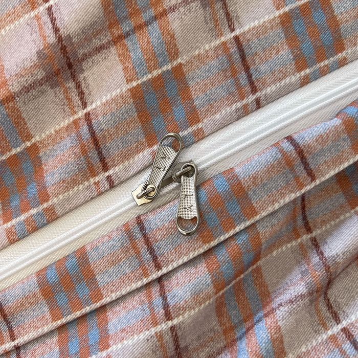 91家纺网 家纺一手货源 找家纺 莱茵家居 2025新款全棉磨毛贝壳边四件套 奶棕渐柔