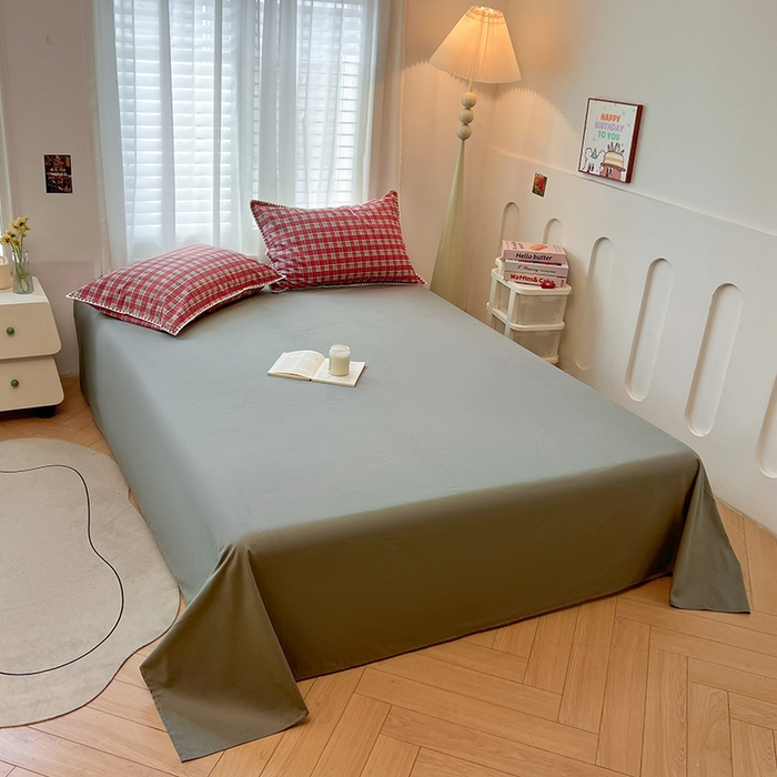 91家纺网 家纺一手货源 找家纺 莱茵家居 2025新款全棉磨毛贝壳边四件套 暖红松影