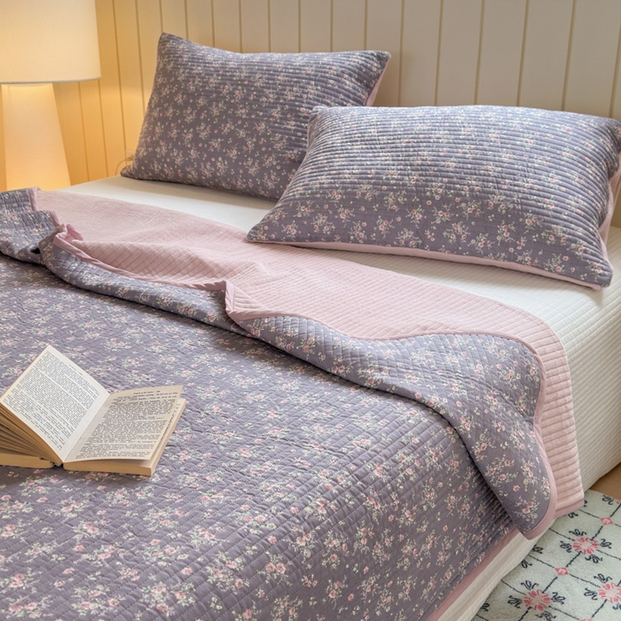 91家纺网 家纺一手货源 找家纺 （总）漫调家纺 2025新款全棉双层纱与绒床盖三件套