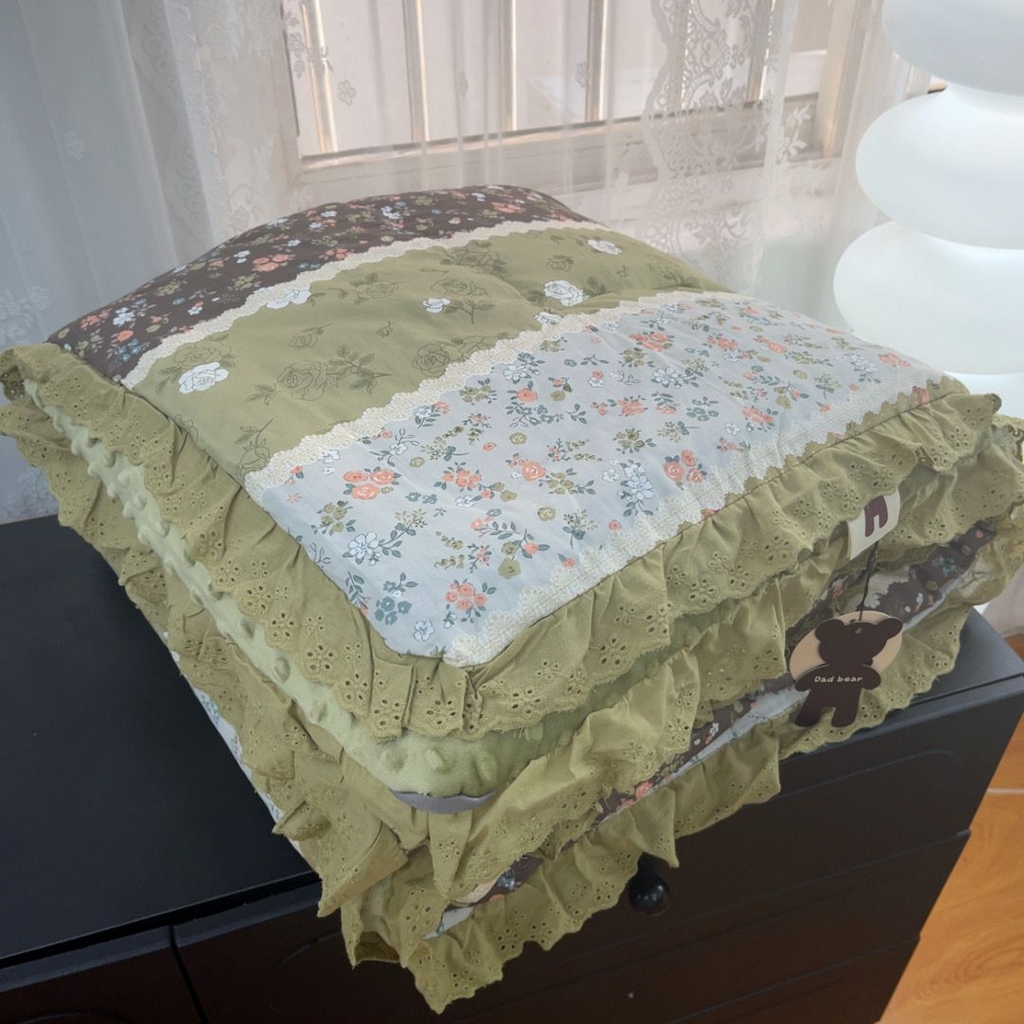 91家纺网 家纺一手货源 找家纺 （总）暖居 2025新款纯棉花边款春秋豆豆被四季通用