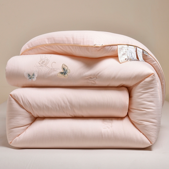 典曼家纺 2025新款A类立体提花烫钻被被子被芯-蝶恋花 蝶恋花胭脂玉