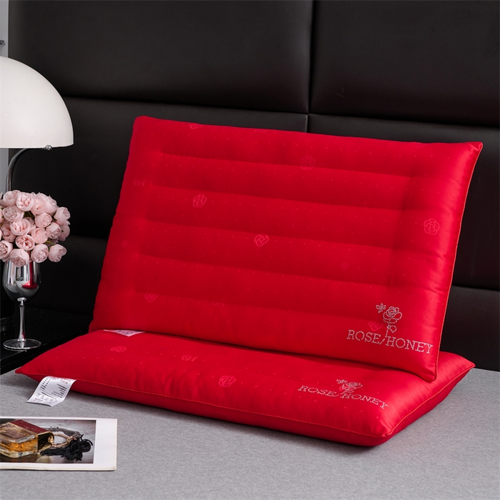 91家纺网 家纺一手货源 找家纺 （总）仁宇枕业 2025新款低价跑量大红色结婚婚庆喜庆定型枕枕头枕芯