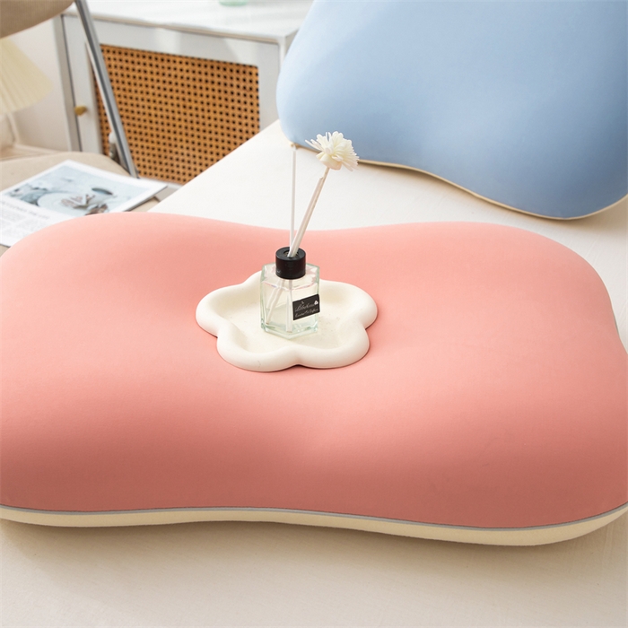 91家纺网 家纺一手货源 找家纺 （总）仁宇枕业 2025新款锦冰丝+羊绒棉释压猫肚记忆枕枕头枕芯