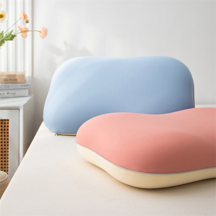 91家纺网 家纺一手货源 找家纺 （总）仁宇枕业 2025新款锦冰丝+羊绒棉释压猫肚记忆枕枕头枕芯