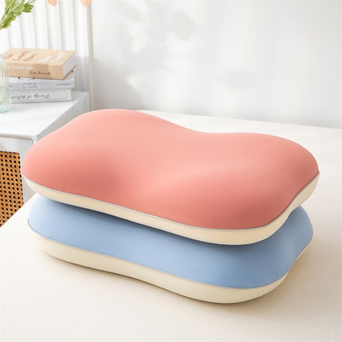 91家纺网 家纺一手货源 找家纺 （总）仁宇枕业 2025新款锦冰丝+羊绒棉释压猫肚记忆枕枕头枕芯