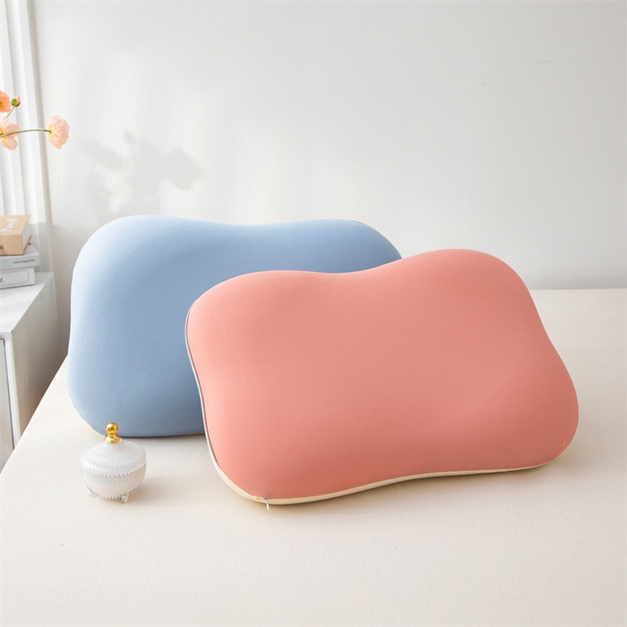 91家纺网 家纺一手货源 找家纺 （总）仁宇枕业 2025新款锦冰丝+羊绒棉释压猫肚记忆枕枕头枕芯