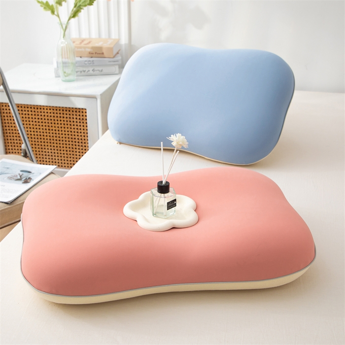 91家纺网 家纺一手货源 找家纺 （总）仁宇枕业 2025新款锦冰丝+羊绒棉释压猫肚记忆枕枕头枕芯